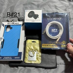 Blue Rugged Phone Case for iPhone 16 Plus